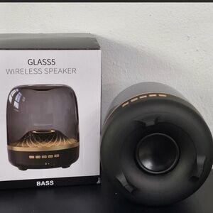 Glass5 Wireless Speaker with Gold Accents